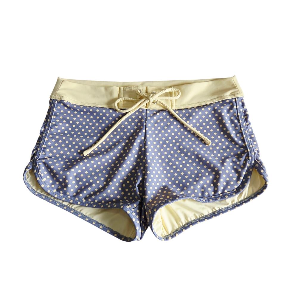 With Jean Bailey Swim Shorts Blue Yellow Polka Dot XS